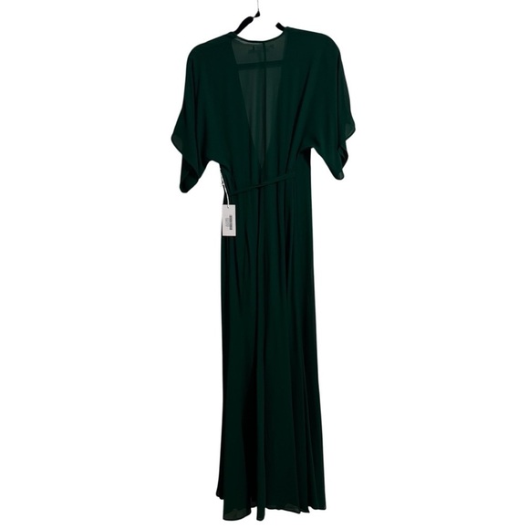NWT Reformation Winslow Wrap Maxi Dress in Emerald - Picture 14 of 16